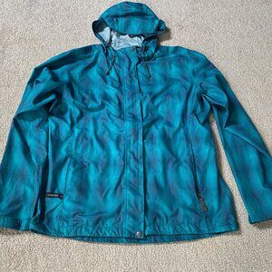 White Sierra Packable Windbreaker  Rain Jacket  Size Medium